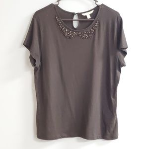 Banana Republic Beaded Neck Top